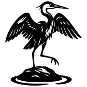 Heron DXF File – CNC Cutting Design | ABHERON79