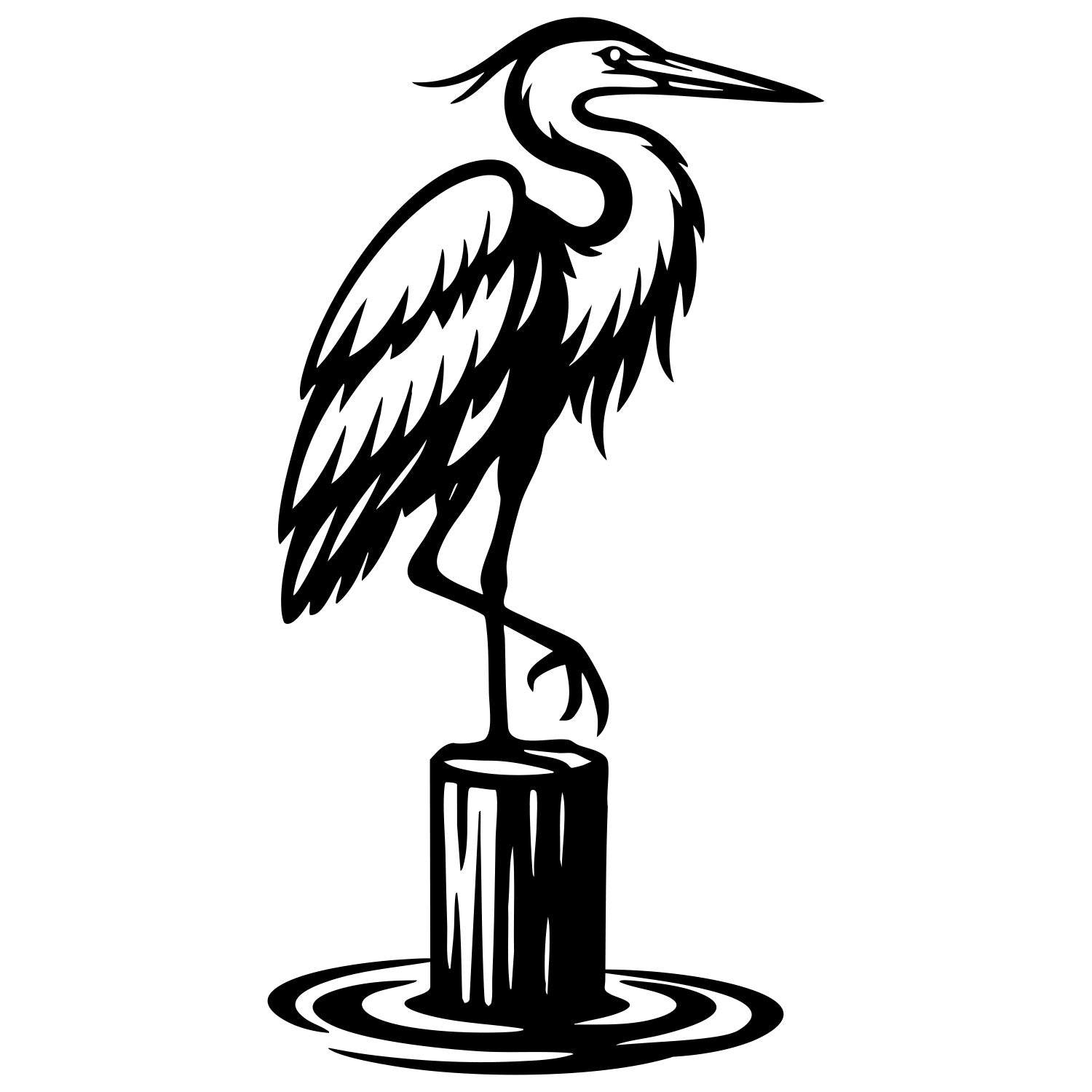 Heron DXF File – CNC Cutting Design | ABHERON84