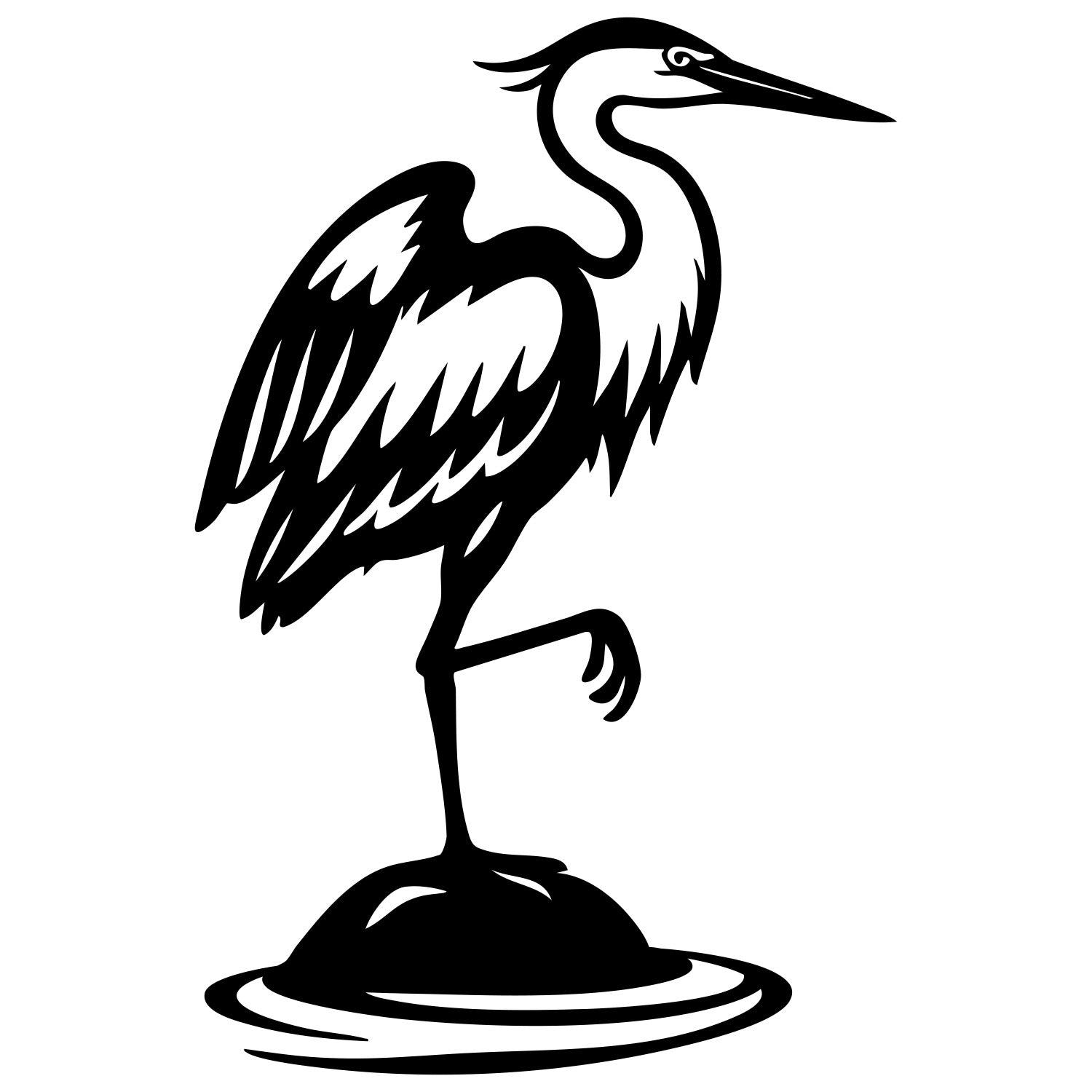 Heron DXF File – CNC Cutting Design | ABHERON86