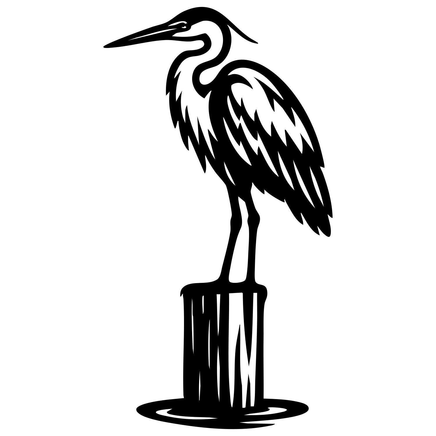Heron DXF File – CNC Cutting Design | ABHERON89