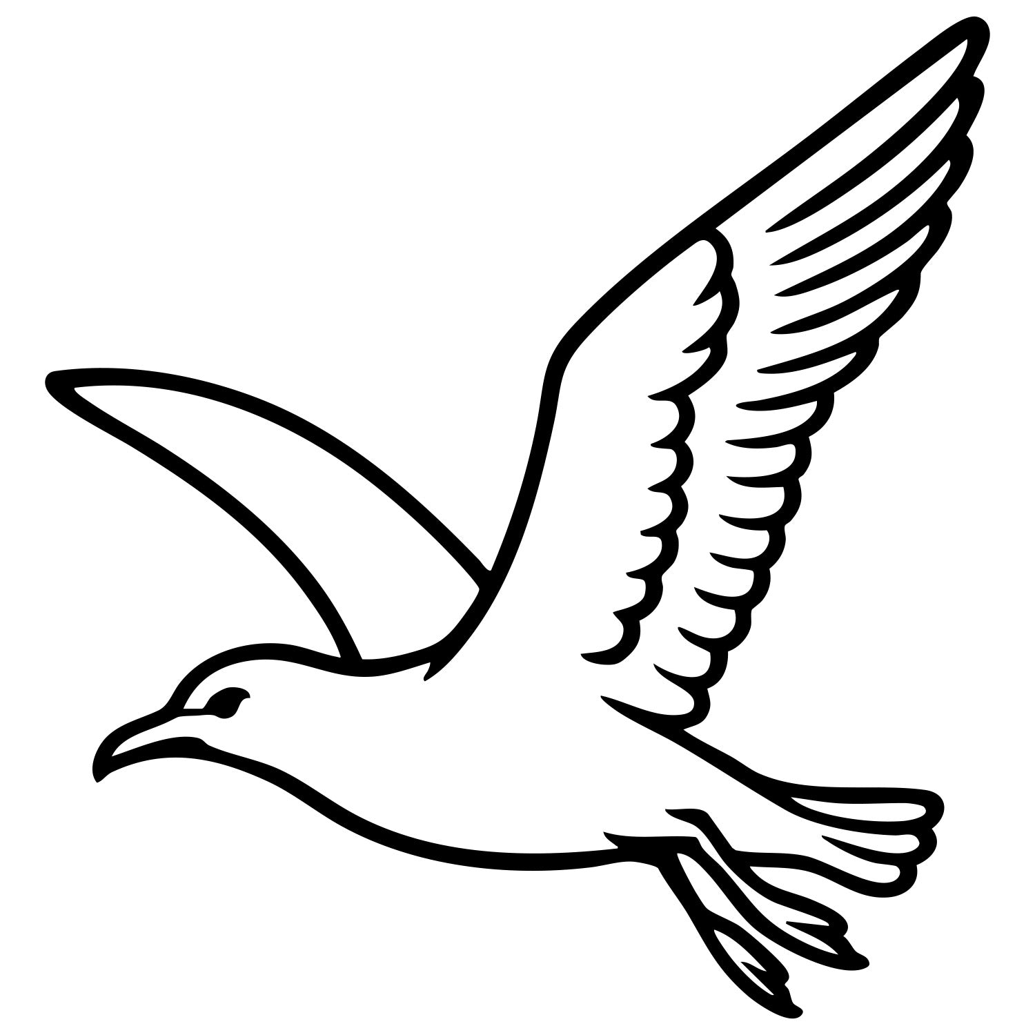 Herring Gull DXF File – CNC Cutting Design | ABSEAGULL10