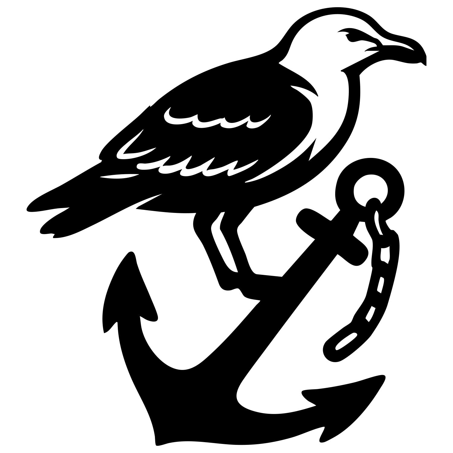 Herring Gull DXF File – CNC Cutting Design | ABSEAGULL101