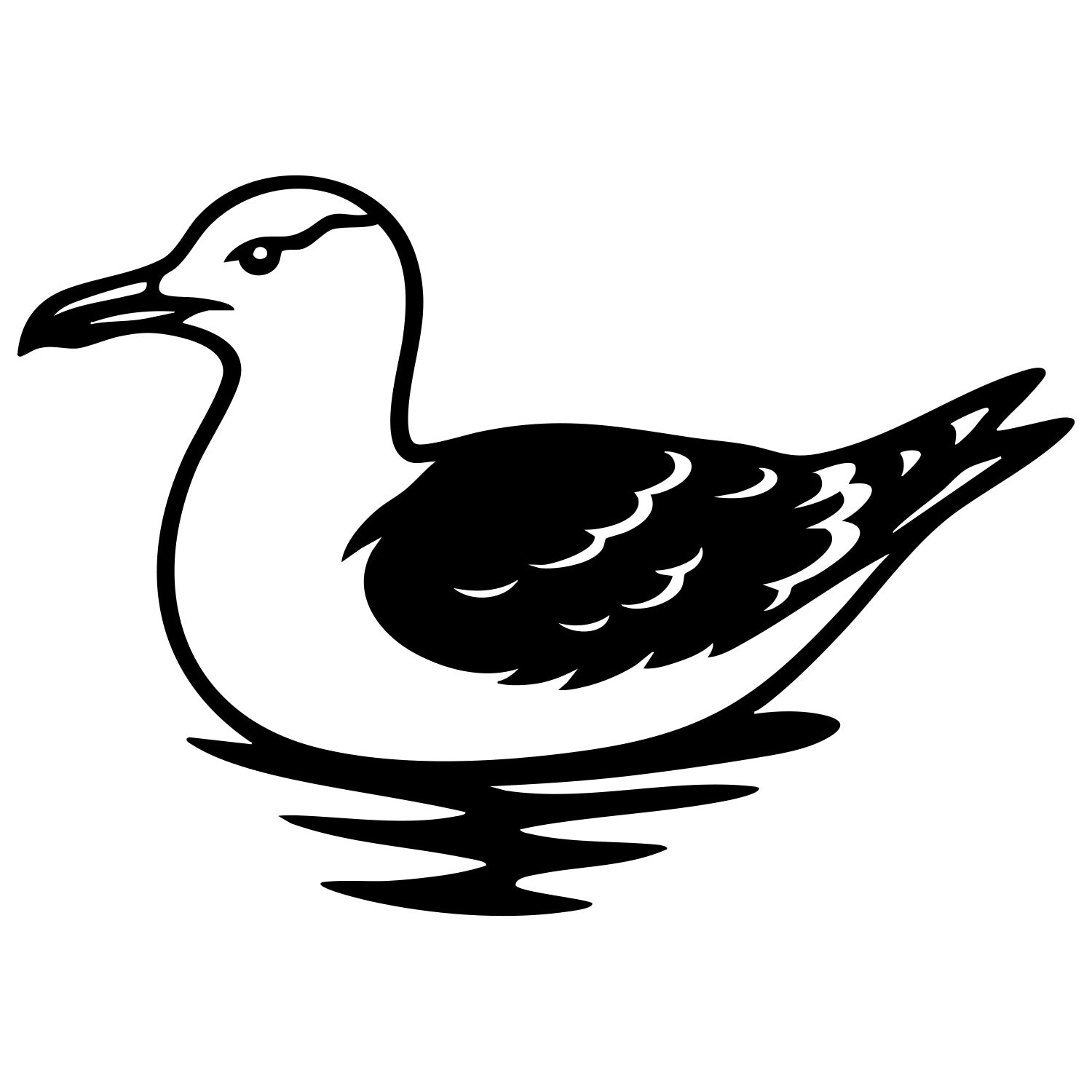 Herring Gull DXF File – CNC Cutting Design | ABSEAGULL103