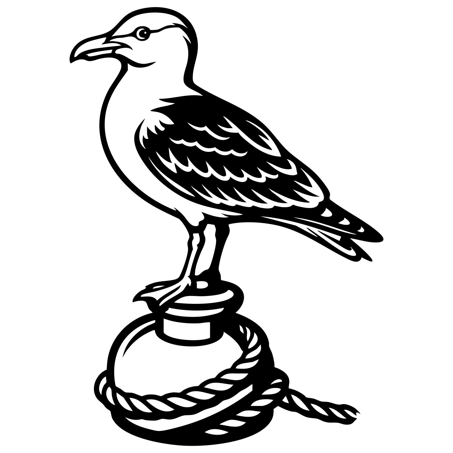 Herring Gull DXF File – CNC Cutting Design | ABSEAGULL112