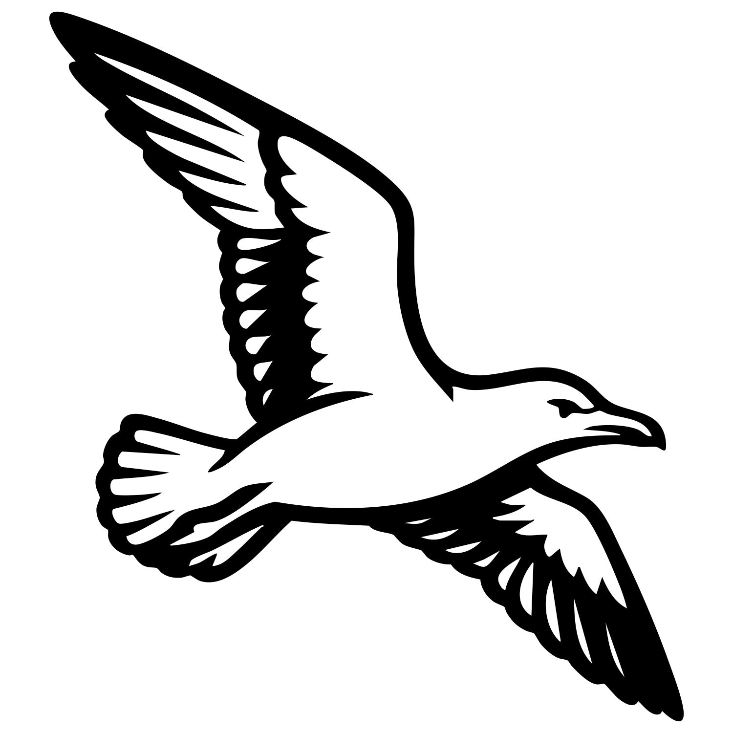 Herring Gull DXF File – CNC Cutting Design | ABSEAGULL115