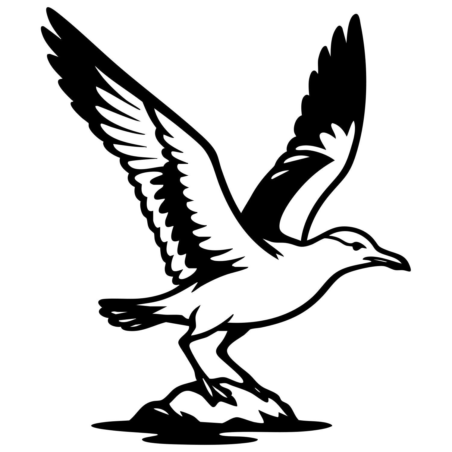 Herring Gull DXF File – CNC Cutting Design | ABSEAGULL121