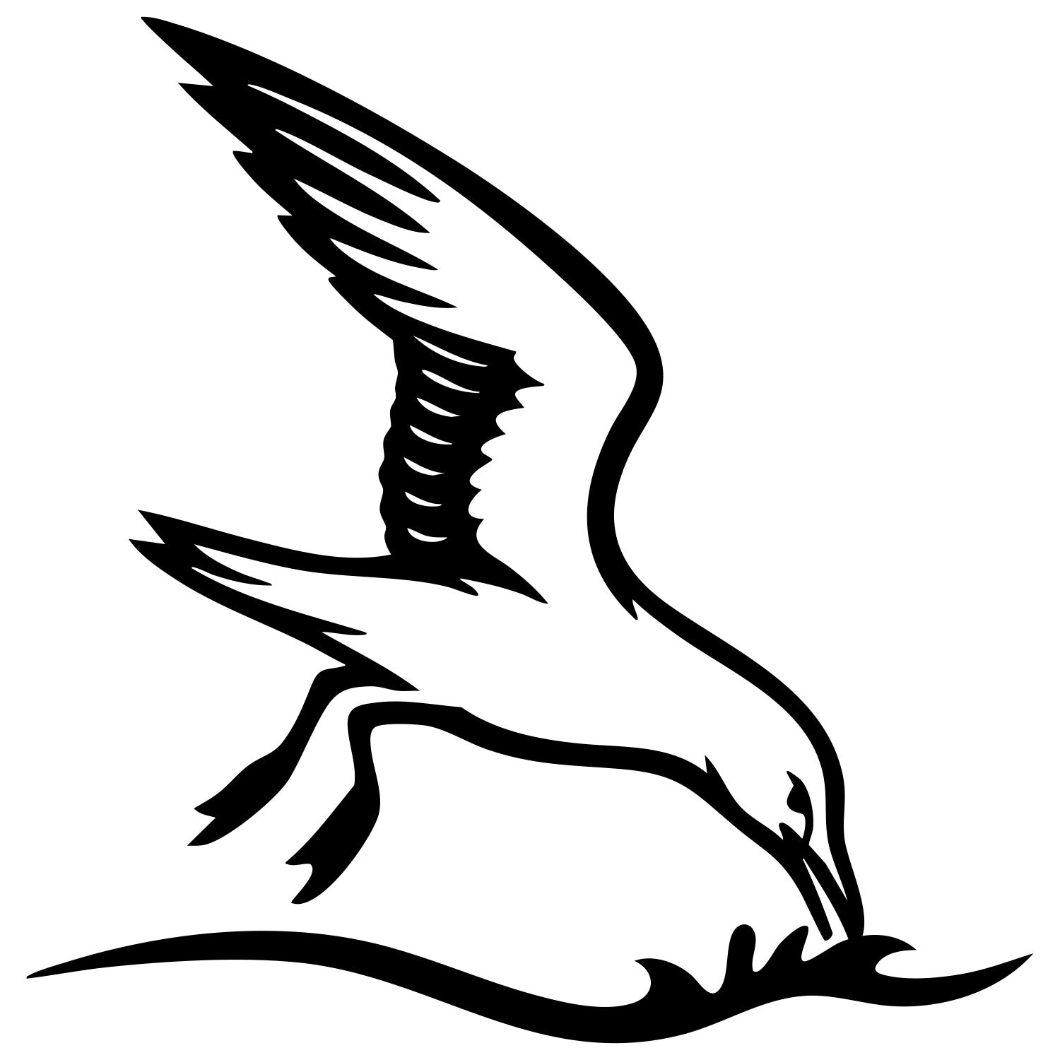 Herring Gull DXF File – CNC Cutting Design | ABSEAGULL122