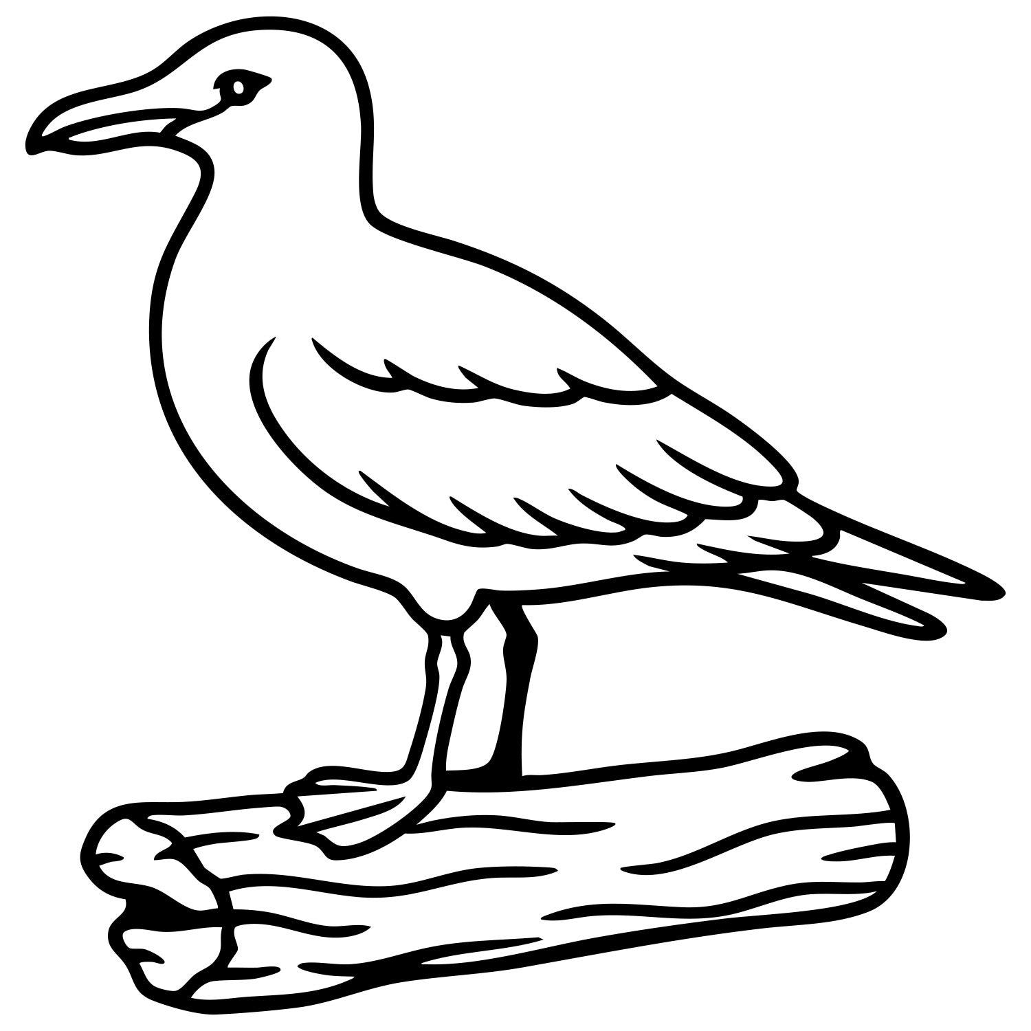 Herring Gull DXF File – CNC Cutting Design | ABSEAGULL13