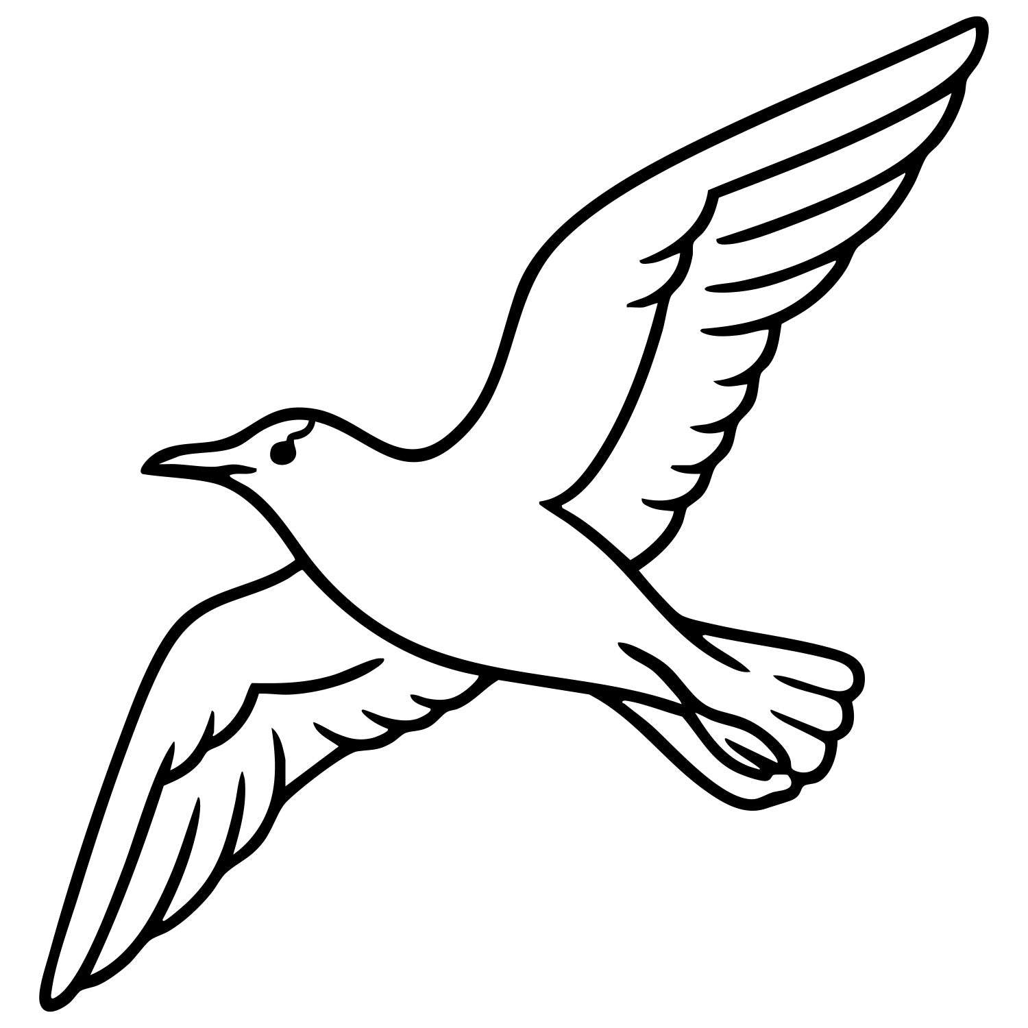 Herring Gull DXF File – CNC Cutting Design | ABSEAGULL15