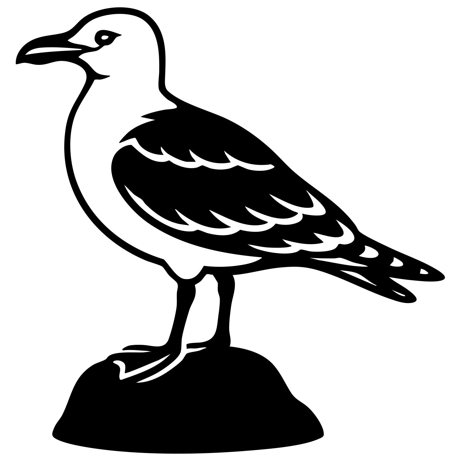 Herring Gull DXF File – CNC Cutting Design | ABSEAGULL16