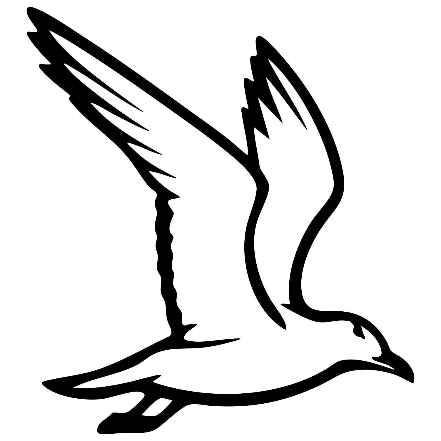 Herring Gull DXF File – CNC Cutting Design | ABSEAGULL2