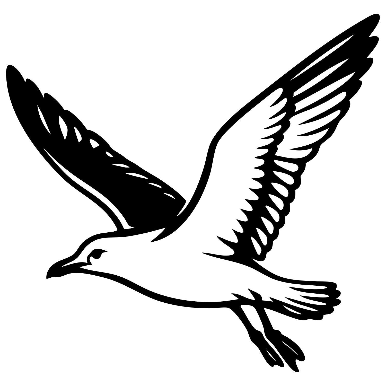 Herring Gull DXF File – CNC Cutting Design | ABSEAGULL22