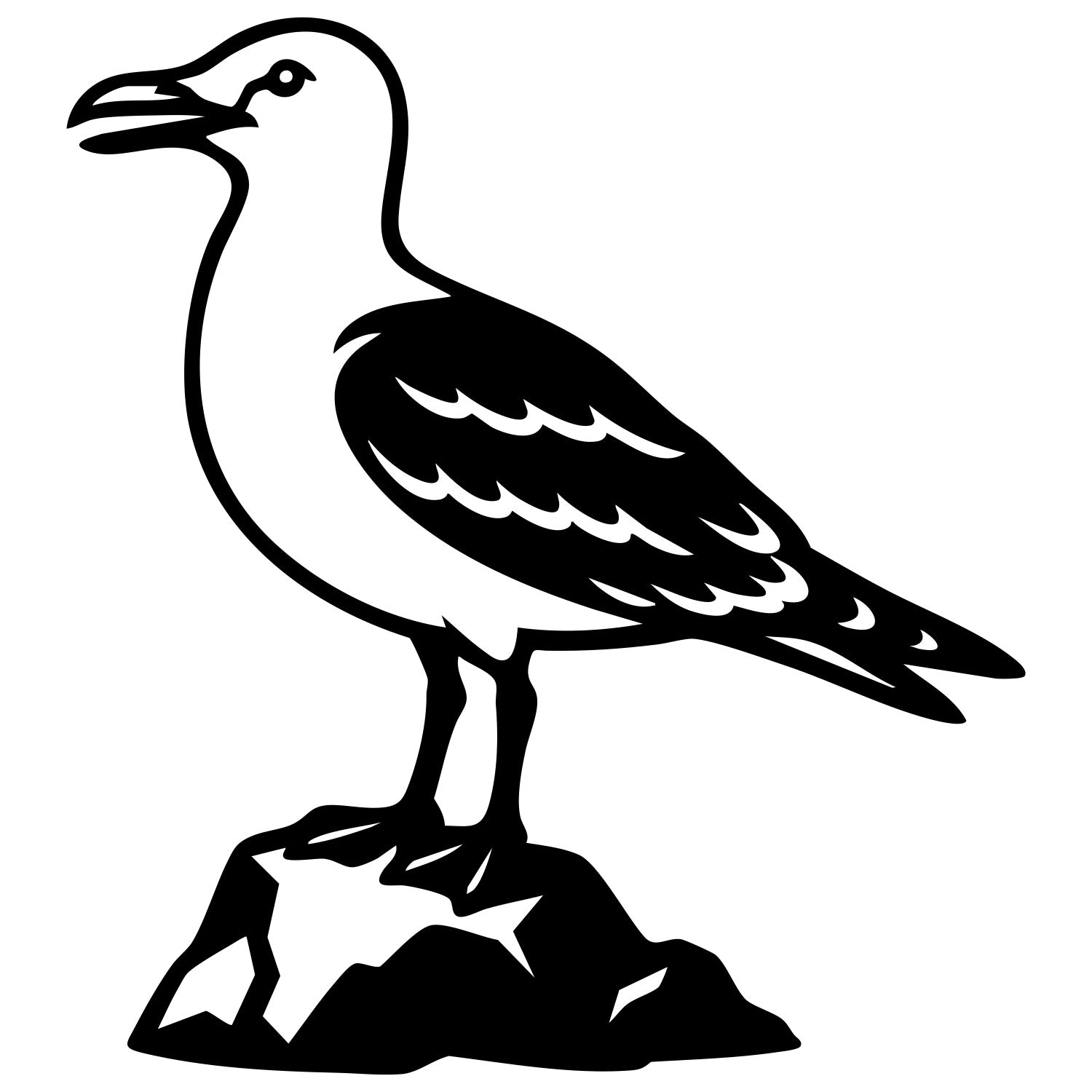 Herring Gull DXF File – CNC Cutting Design | ABSEAGULL24