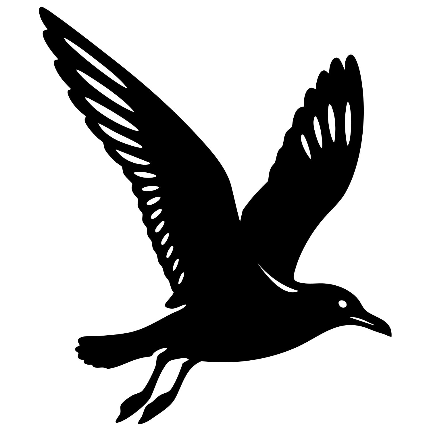 Herring Gull DXF File – CNC Cutting Design | ABSEAGULL3