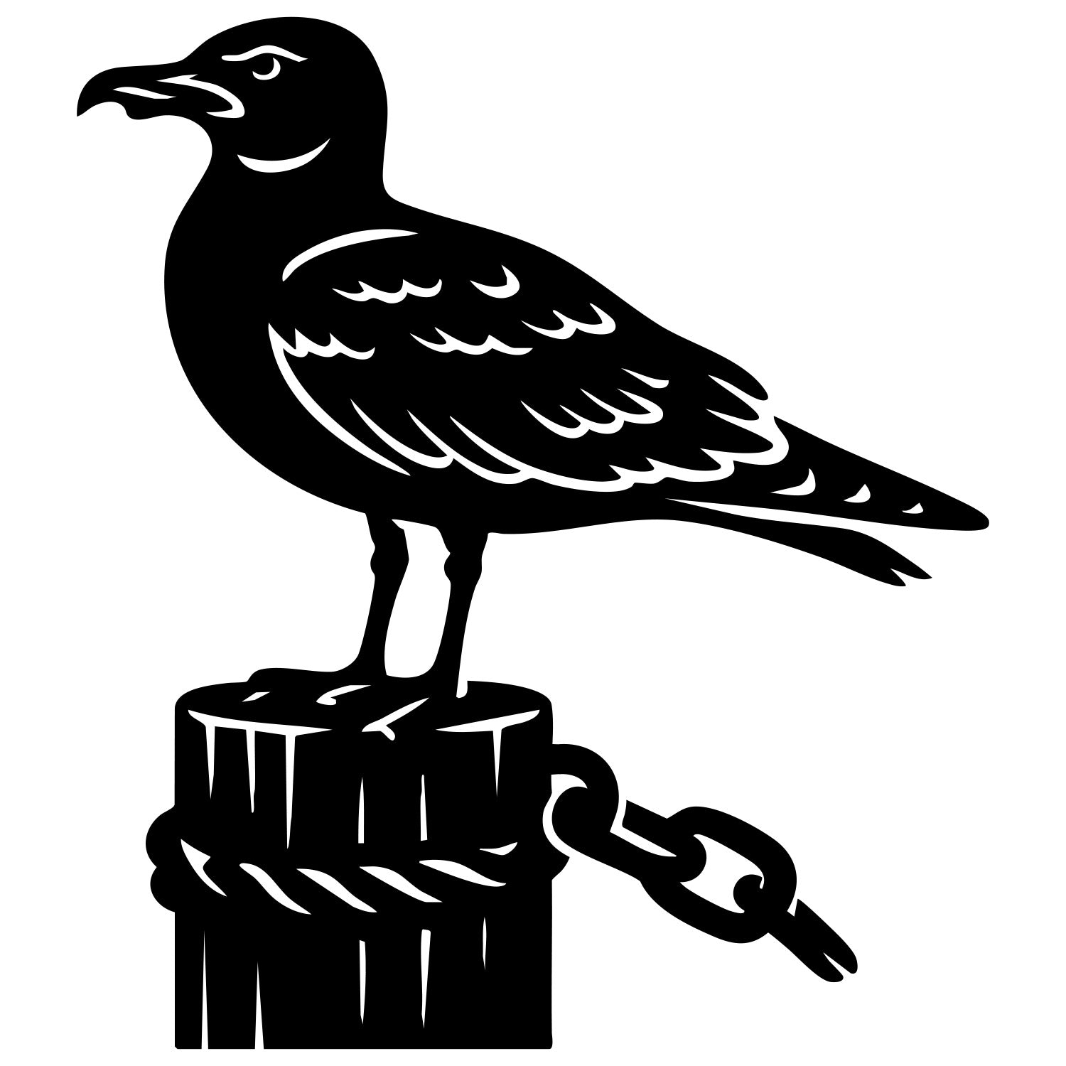 Herring Gull DXF File – CNC Cutting Design | ABSEAGULL31