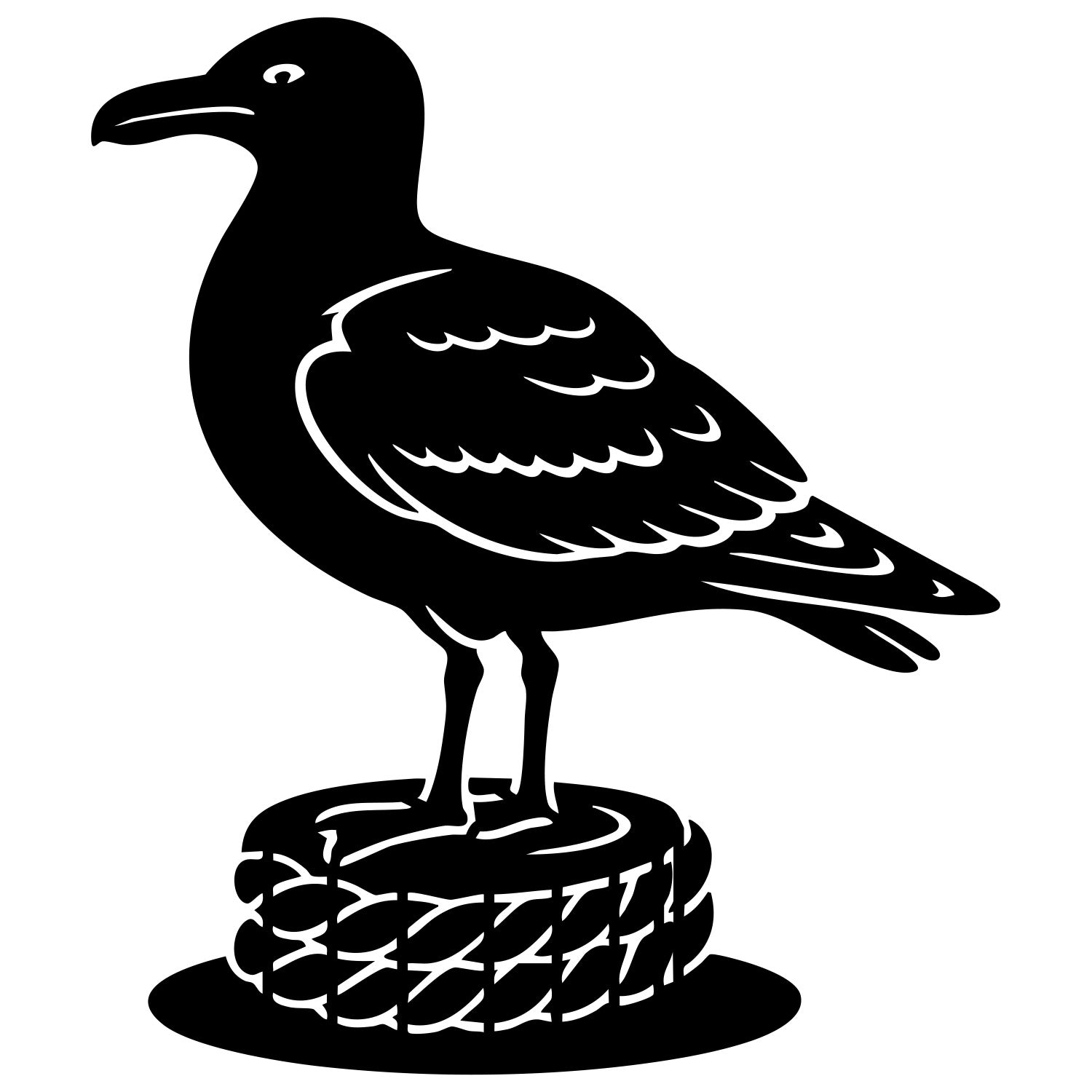 Herring Gull DXF File – CNC Cutting Design | ABSEAGULL49