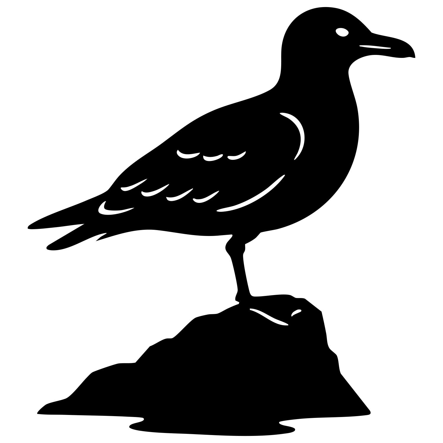 Herring Gull DXF File – CNC Cutting Design | ABSEAGULL50