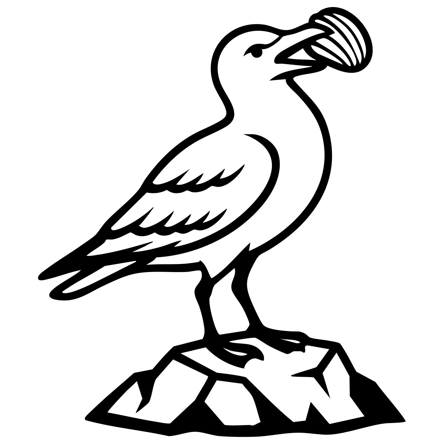 Herring Gull DXF File – CNC Cutting Design | ABSEAGULL55