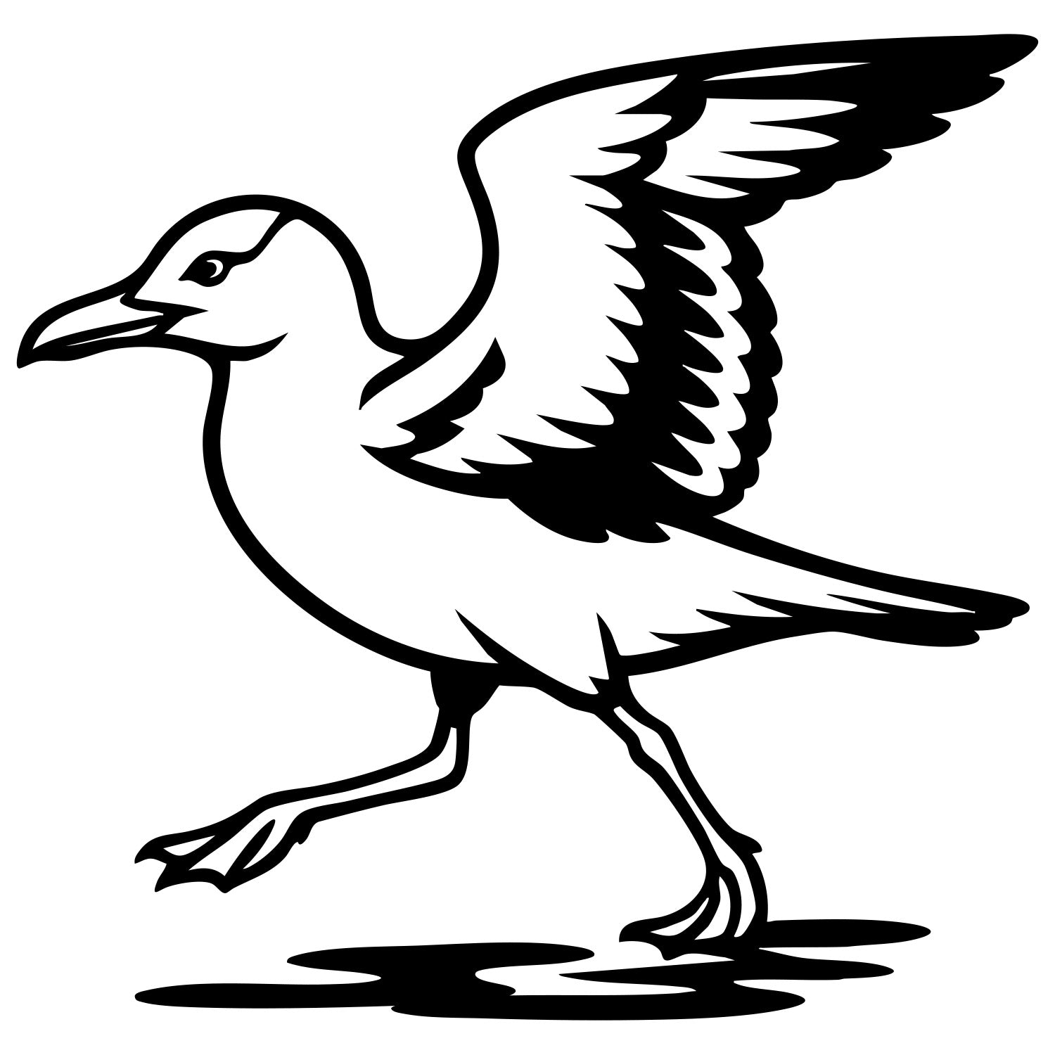 Herring Gull DXF File – CNC Cutting Design | ABSEAGULL63