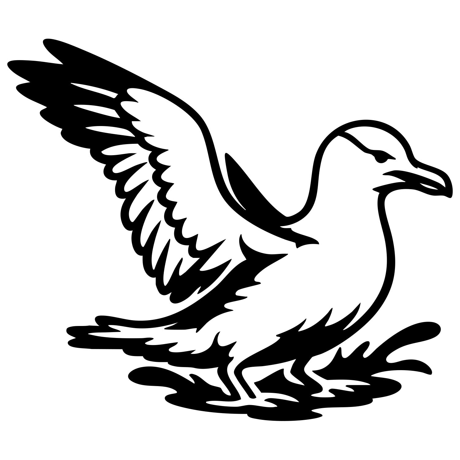 Herring Gull DXF File – CNC Cutting Design | ABSEAGULL65