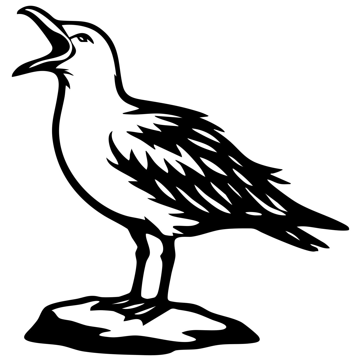 Herring Gull DXF File – CNC Cutting Design | ABSEAGULL66