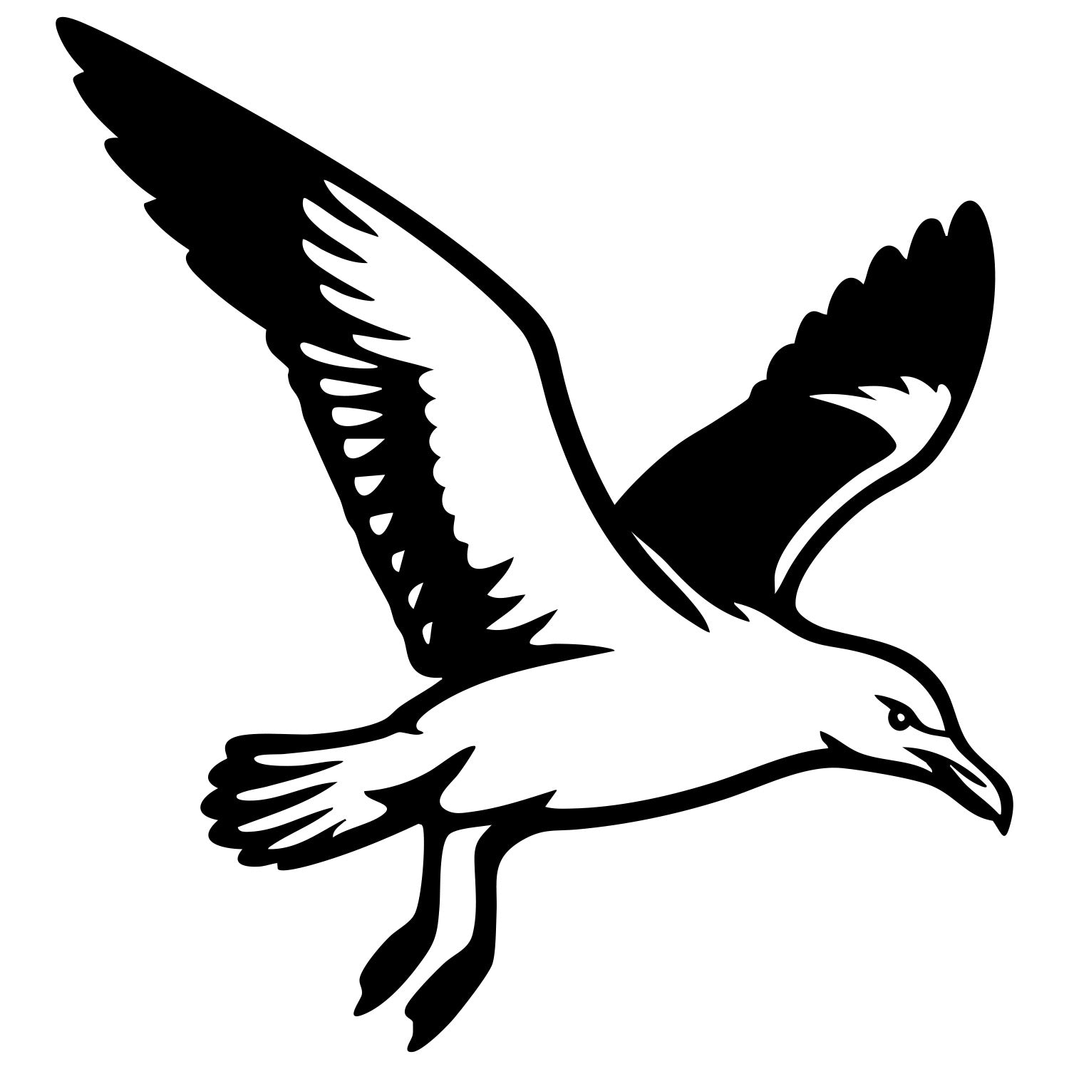 Herring Gull DXF File – CNC Cutting Design | ABSEAGULL67