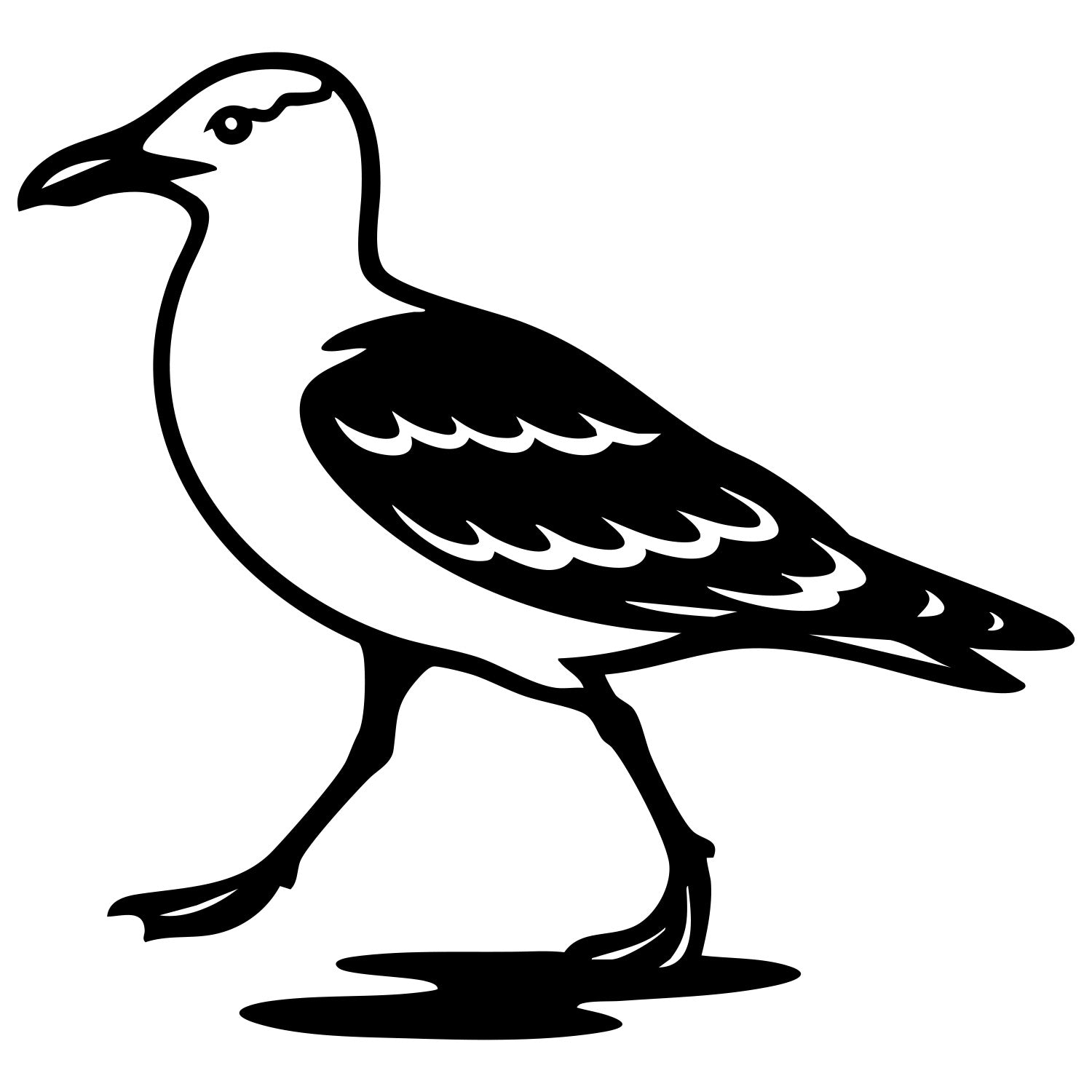 Herring Gull DXF File – CNC Cutting Design | ABSEAGULL71