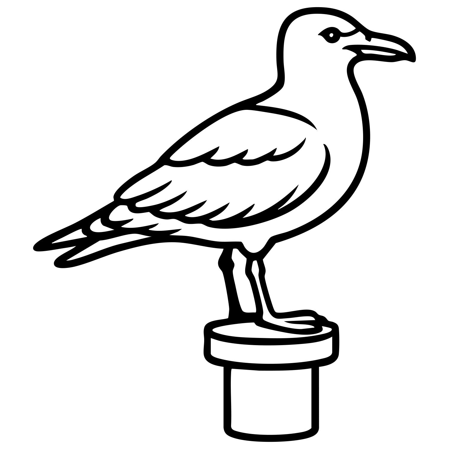 Herring Gull DXF File – CNC Cutting Design | ABSEAGULL8