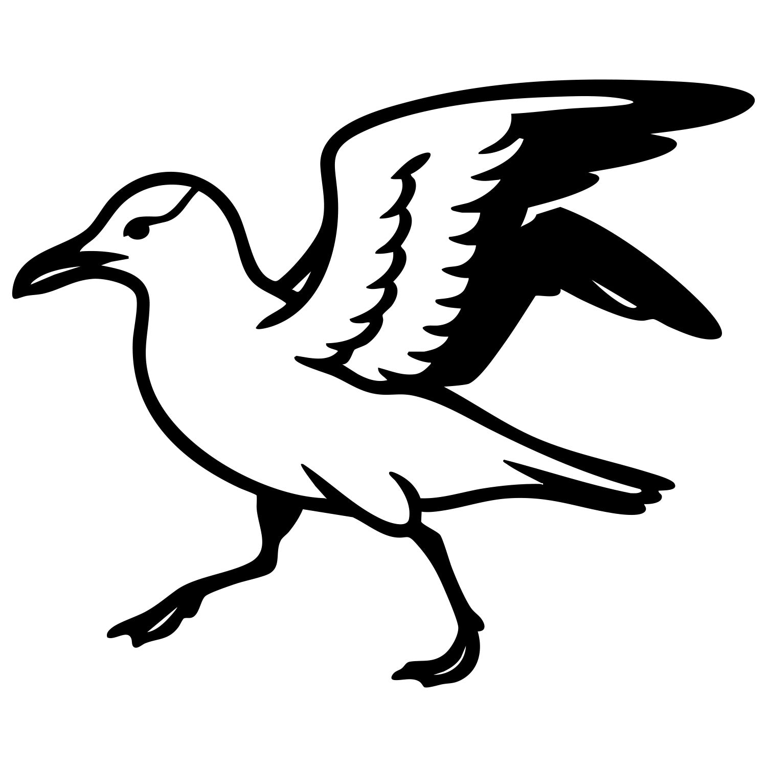 Herring Gull DXF File – CNC Cutting Design | ABSEAGULL80