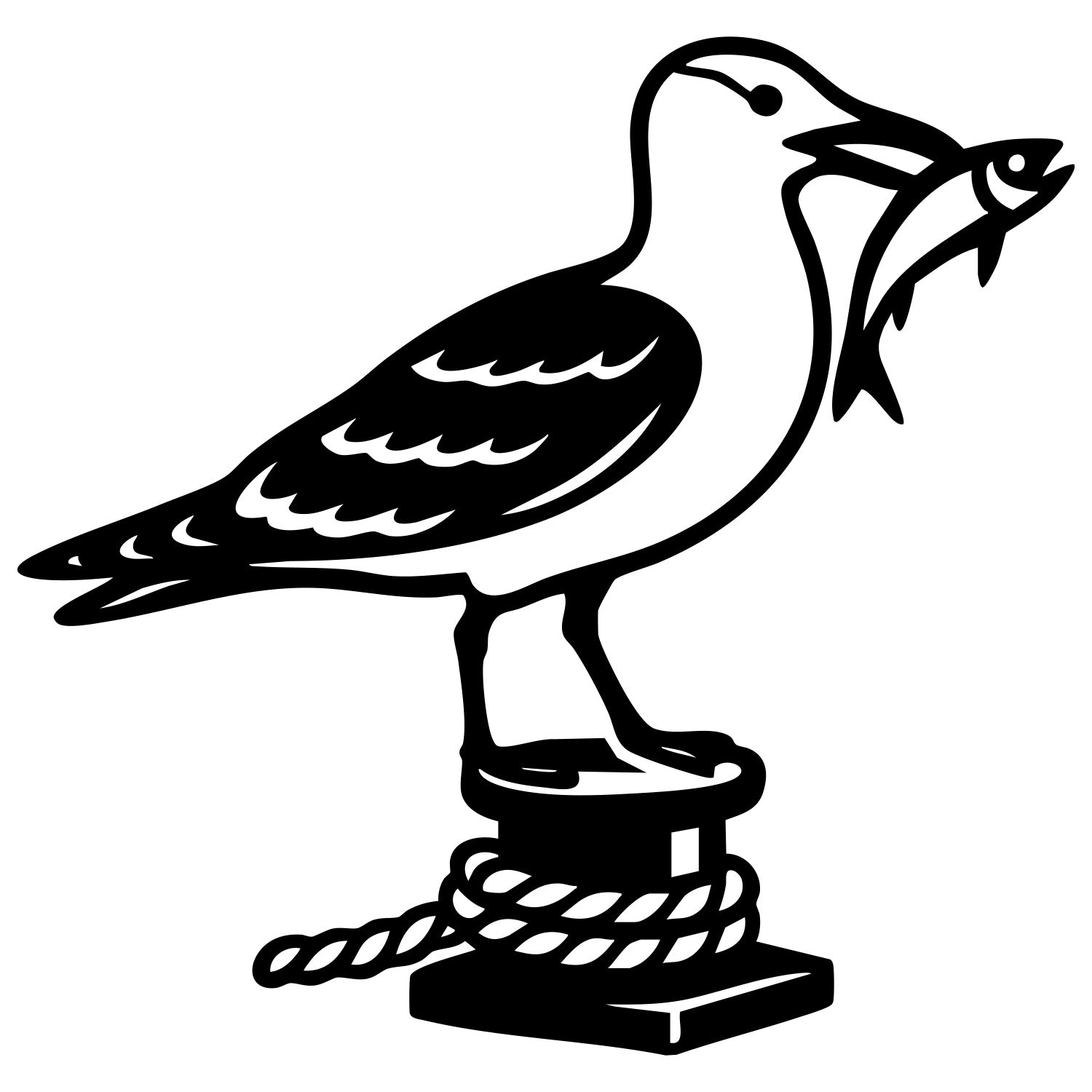 Herring Gull DXF File – CNC Cutting Design | ABSEAGULL81