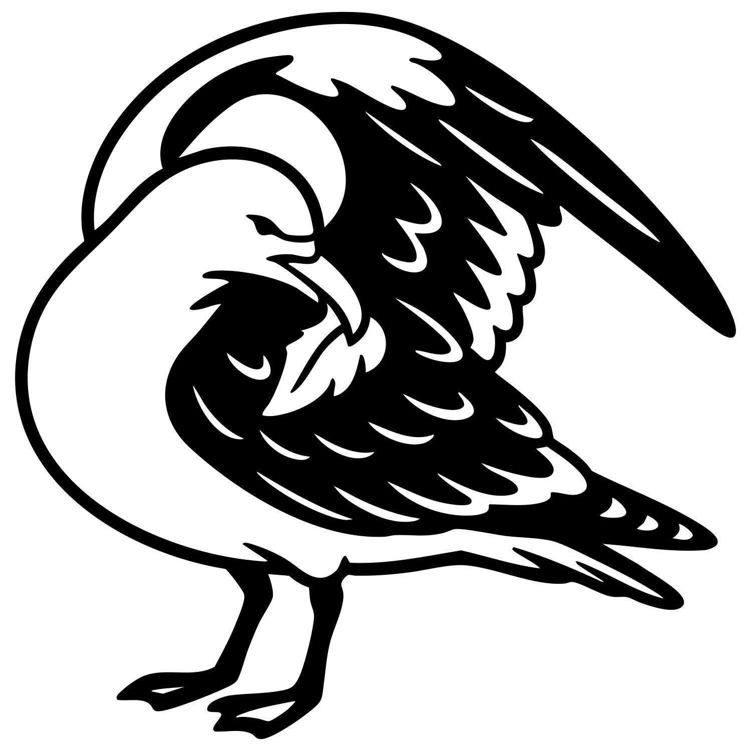 Herring Gull DXF File – CNC Cutting Design | ABSEAGULL89