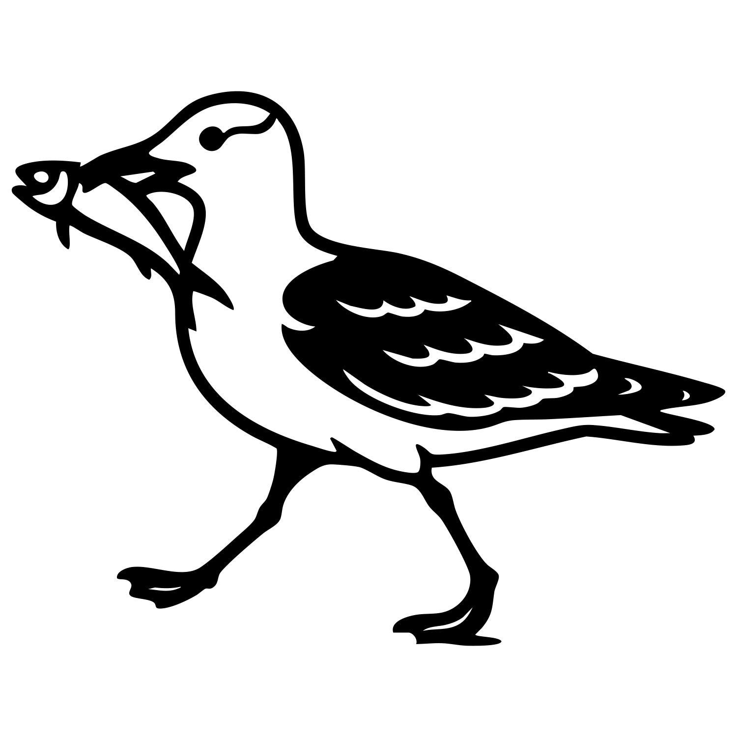 Herring Gull DXF File – CNC Cutting Design | ABSEAGULL92