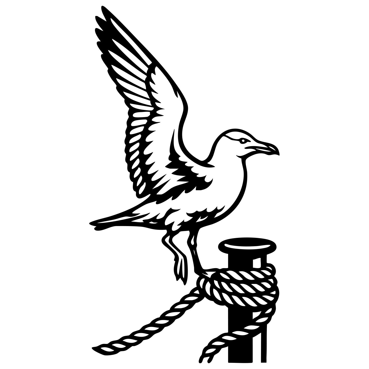 Herring Gull DXF File – CNC Cutting Design | ABSEAGULL97