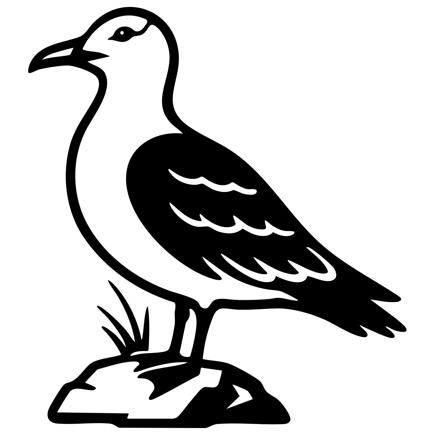 Herring Gull DXF File – CNC Cutting Design | ABSEAGULL1