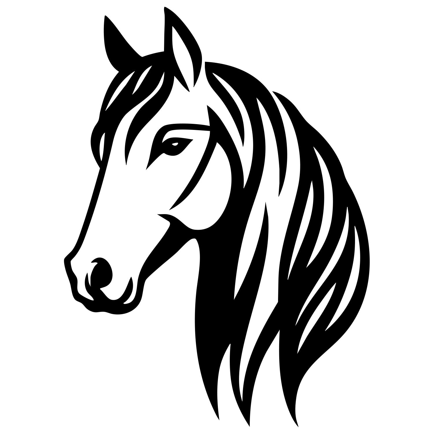 Horse Head DXF File – CNC Cutting Design | AFHORSE101