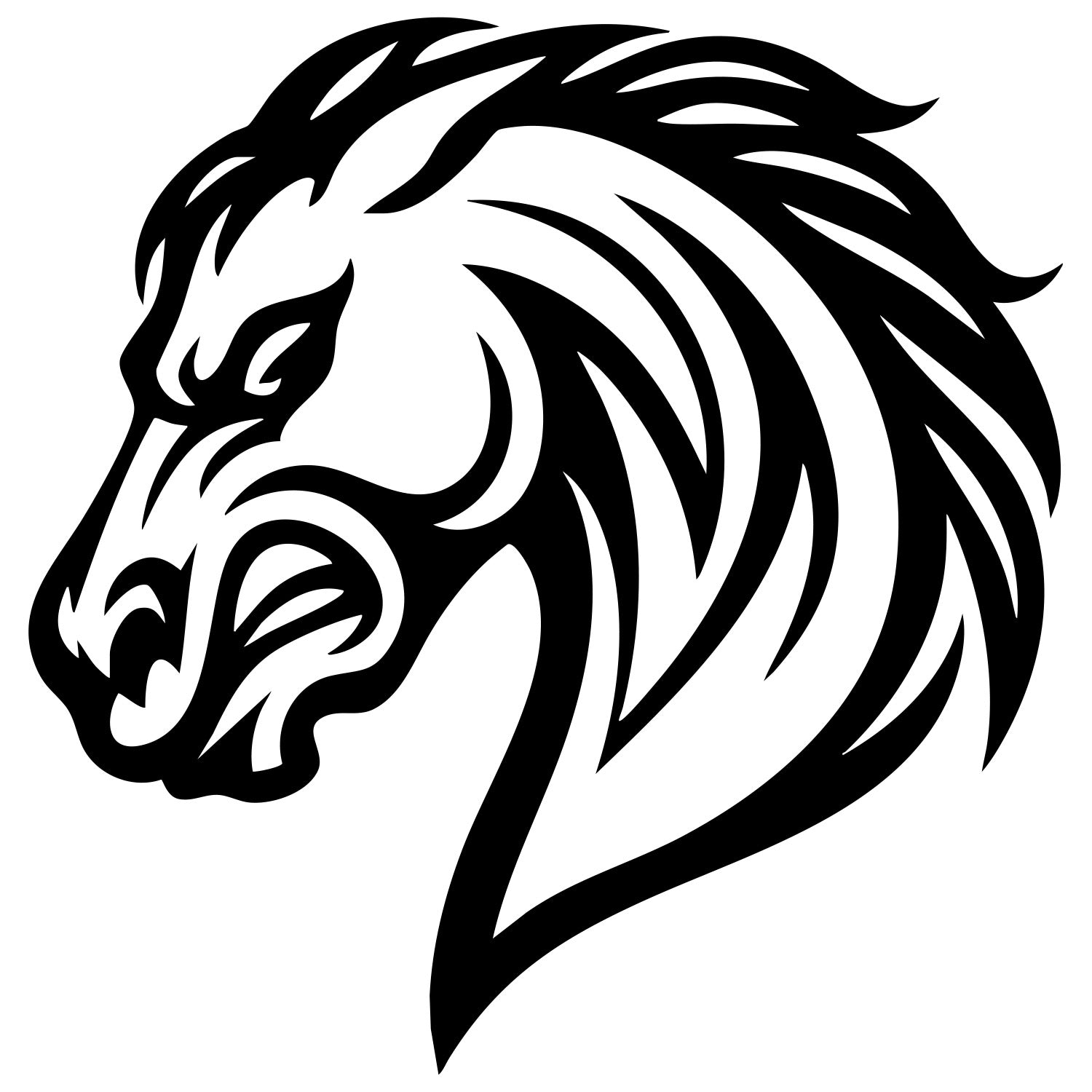 Horse Head DXF File – CNC Cutting Design | AFHORSE103