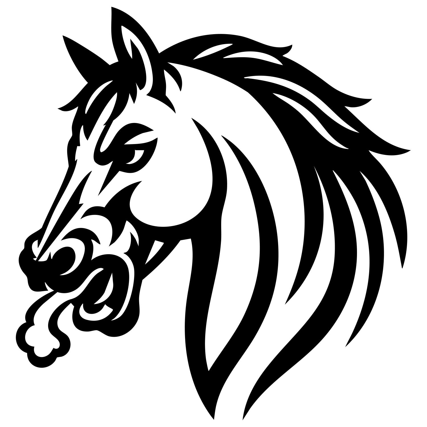 Horse Head DXF File – CNC Cutting Design | AFHORSE109