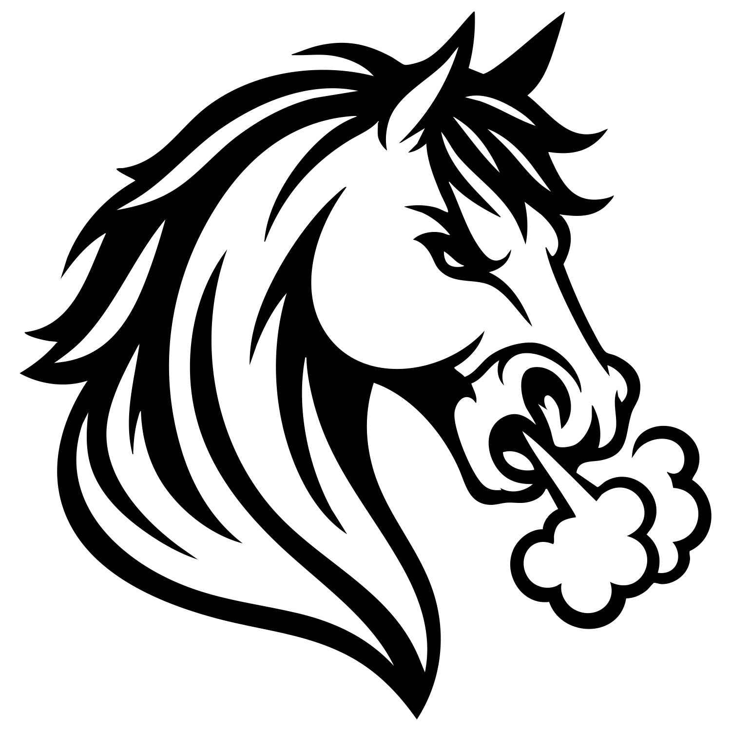 Horse Head DXF File – CNC Cutting Design | AFHORSE112
