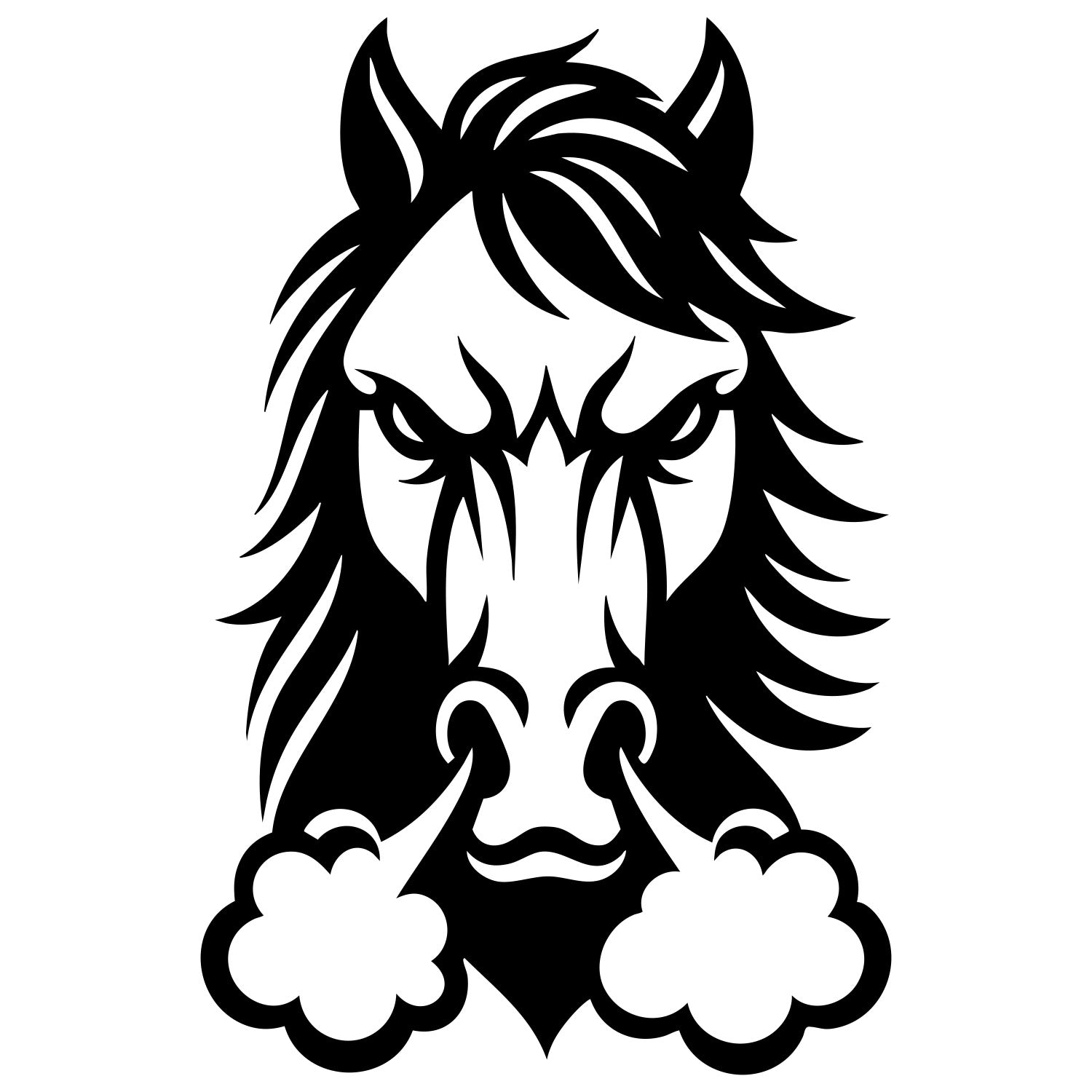 Horse Head DXF File – CNC Cutting Design | AFHORSE119