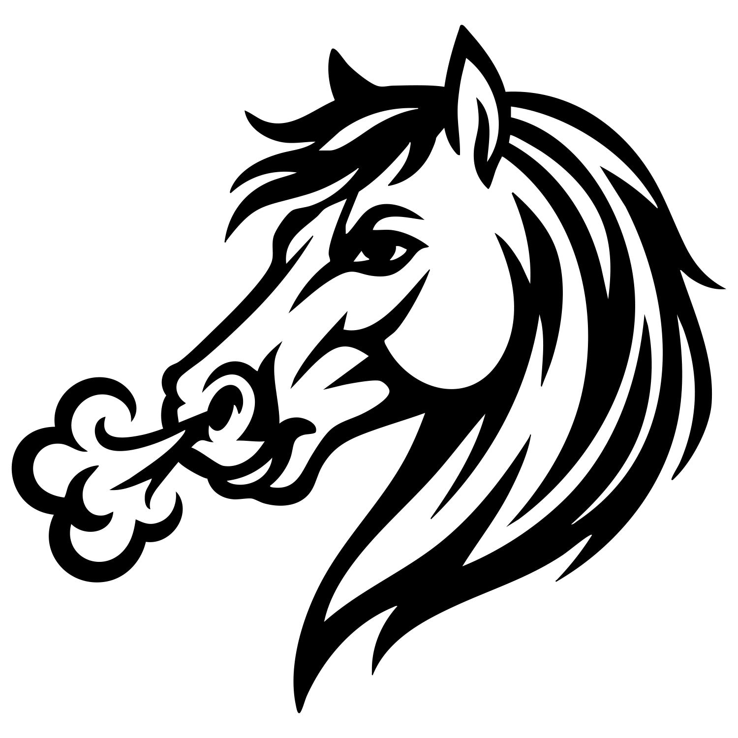 Horse Head DXF File – CNC Cutting Design | AFHORSE123