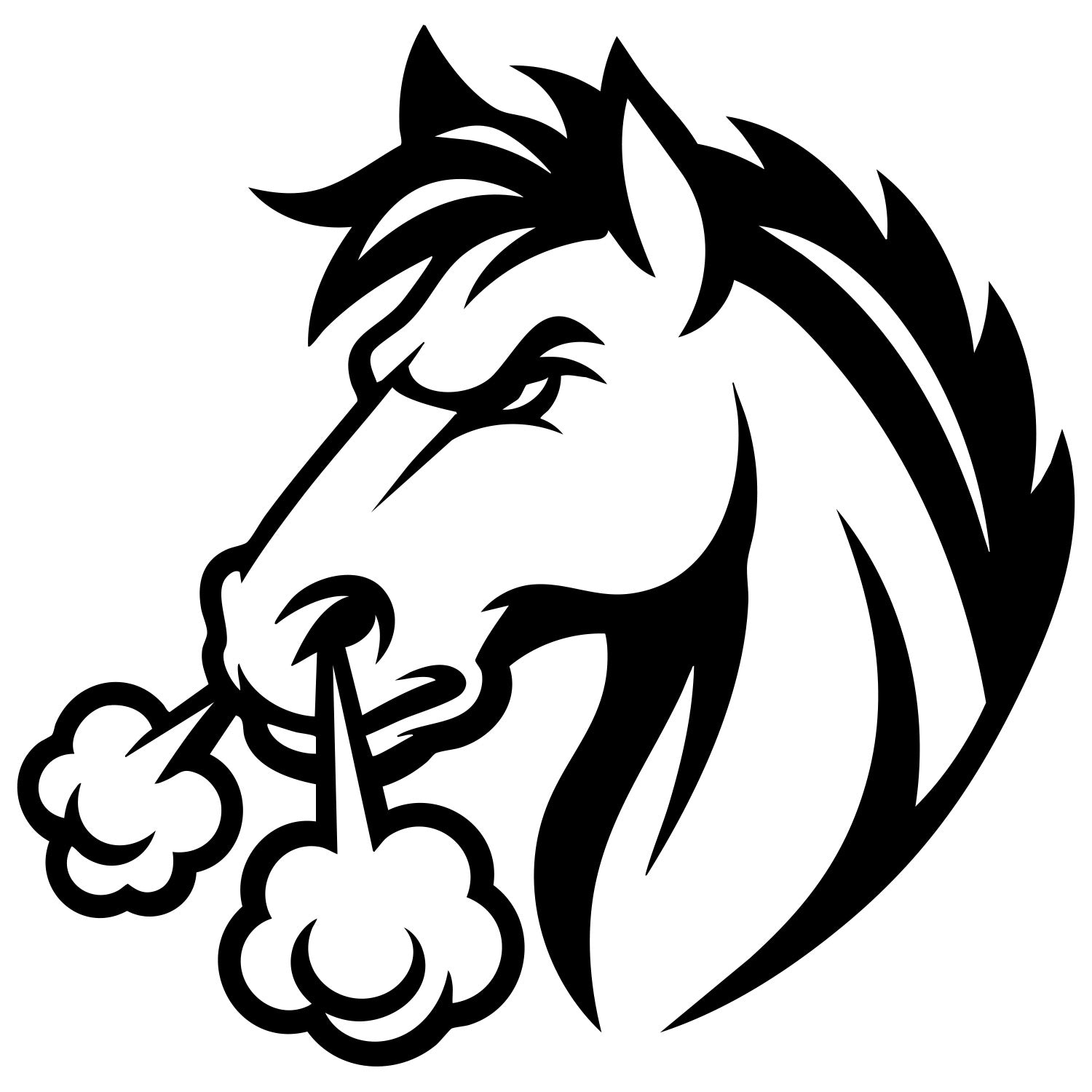 Horse Head DXF File – CNC Cutting Design | AFHORSE135