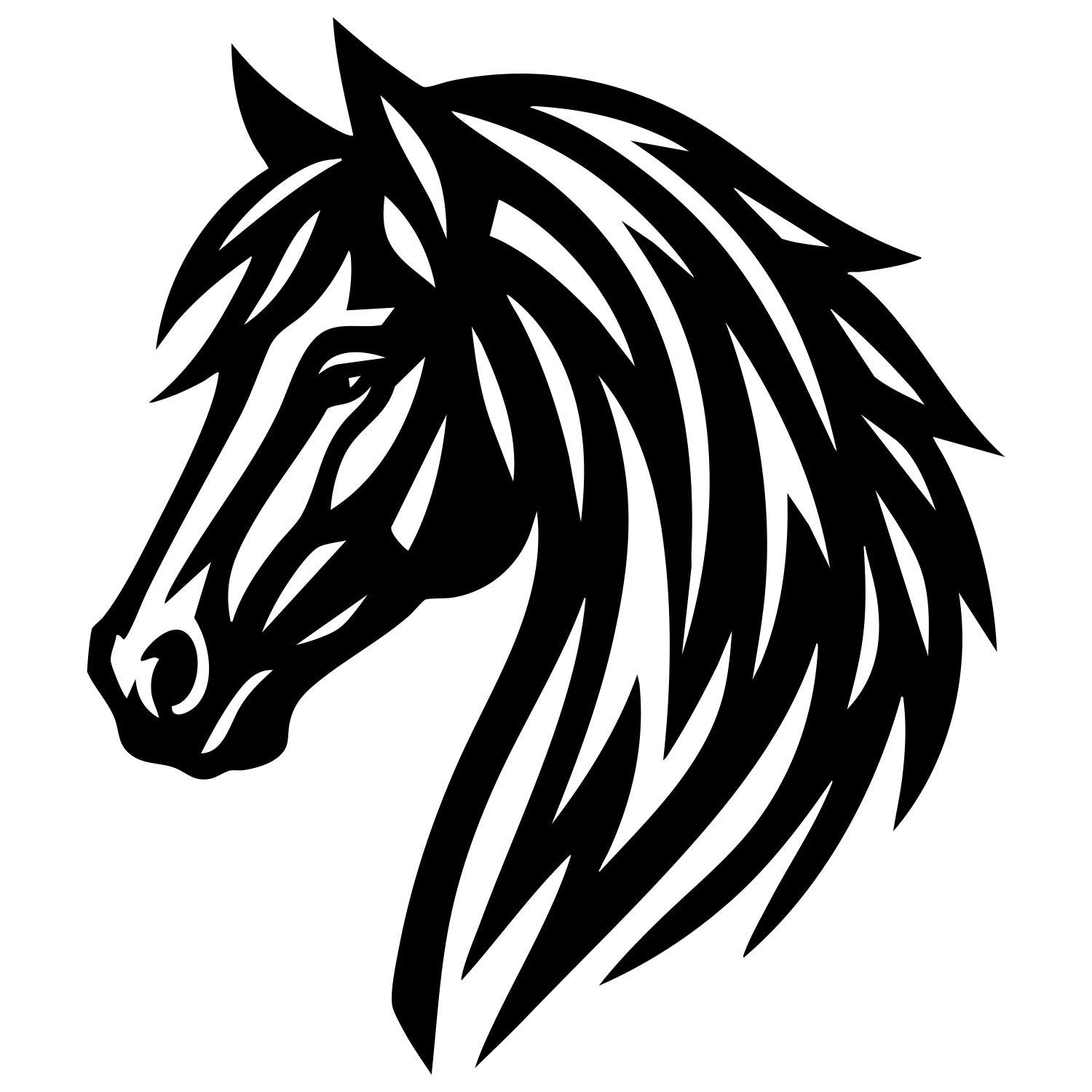 Horse Head DXF File – CNC Cutting Design | AFHORSE55