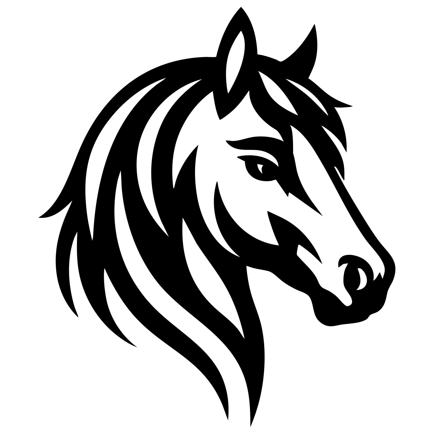 Horse Head DXF File – CNC Cutting Design | AFHORSE59