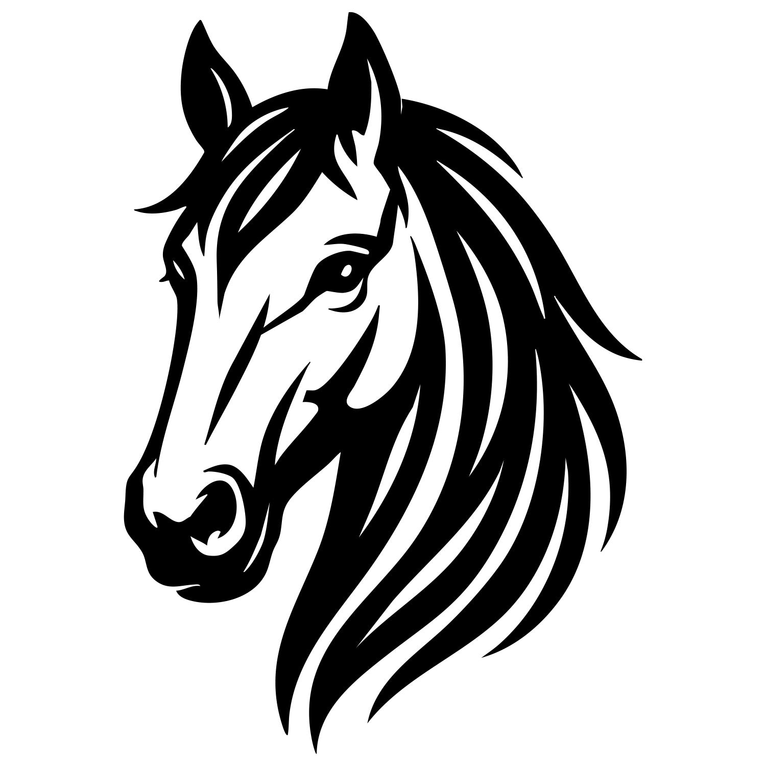 Horse Head DXF File – CNC Cutting Design | AFHORSE66
