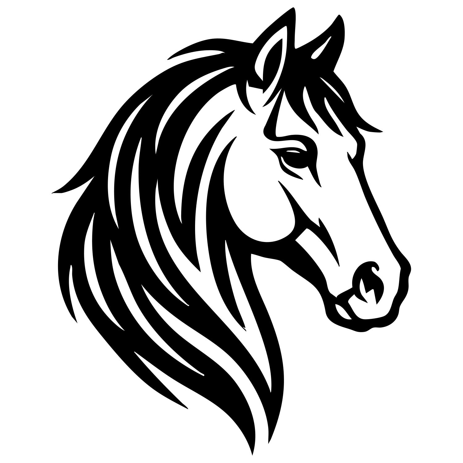 Horse Head DXF File – CNC Cutting Design | AFHORSE67