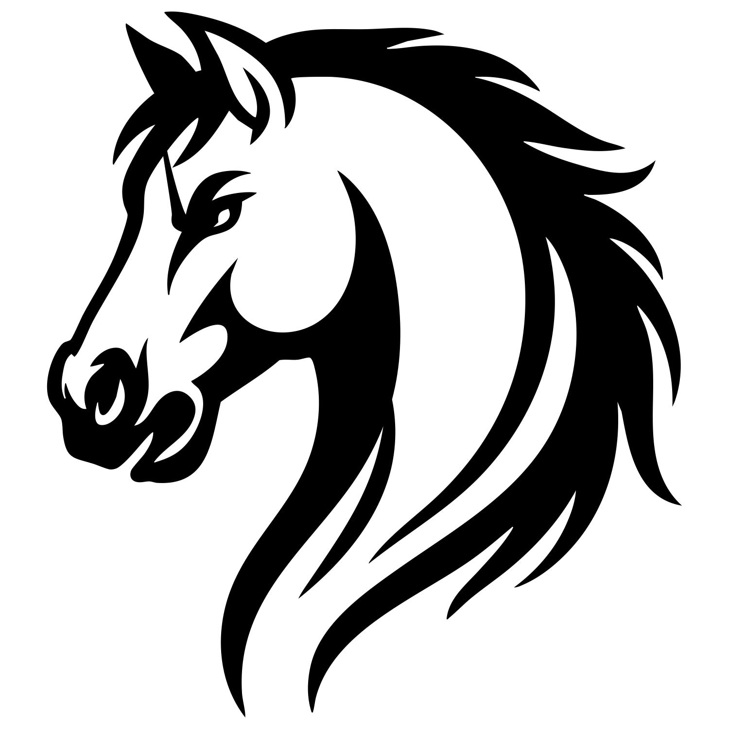 Horse Head DXF File – CNC Cutting Design | AFHORSE80
