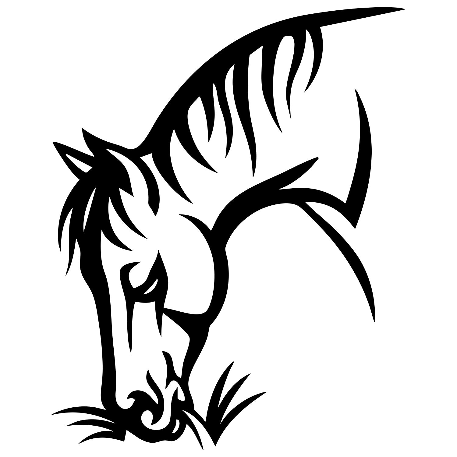 Horse Head DXF File – CNC Cutting Design | AFHORSE82
