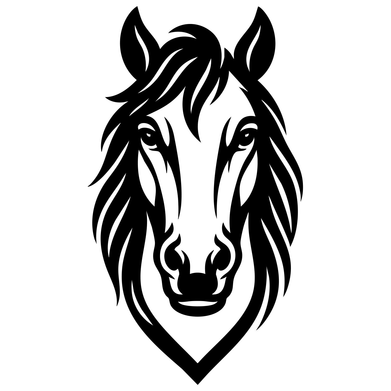 Horse Head DXF File – CNC Cutting Design | AFHORSE89