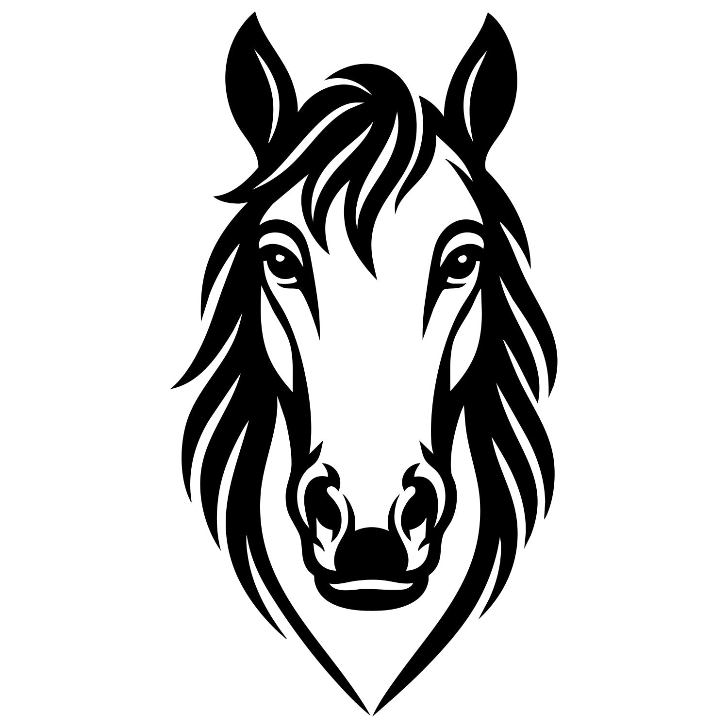 Horse Head DXF File – CNC Cutting Design | AFHORSE91