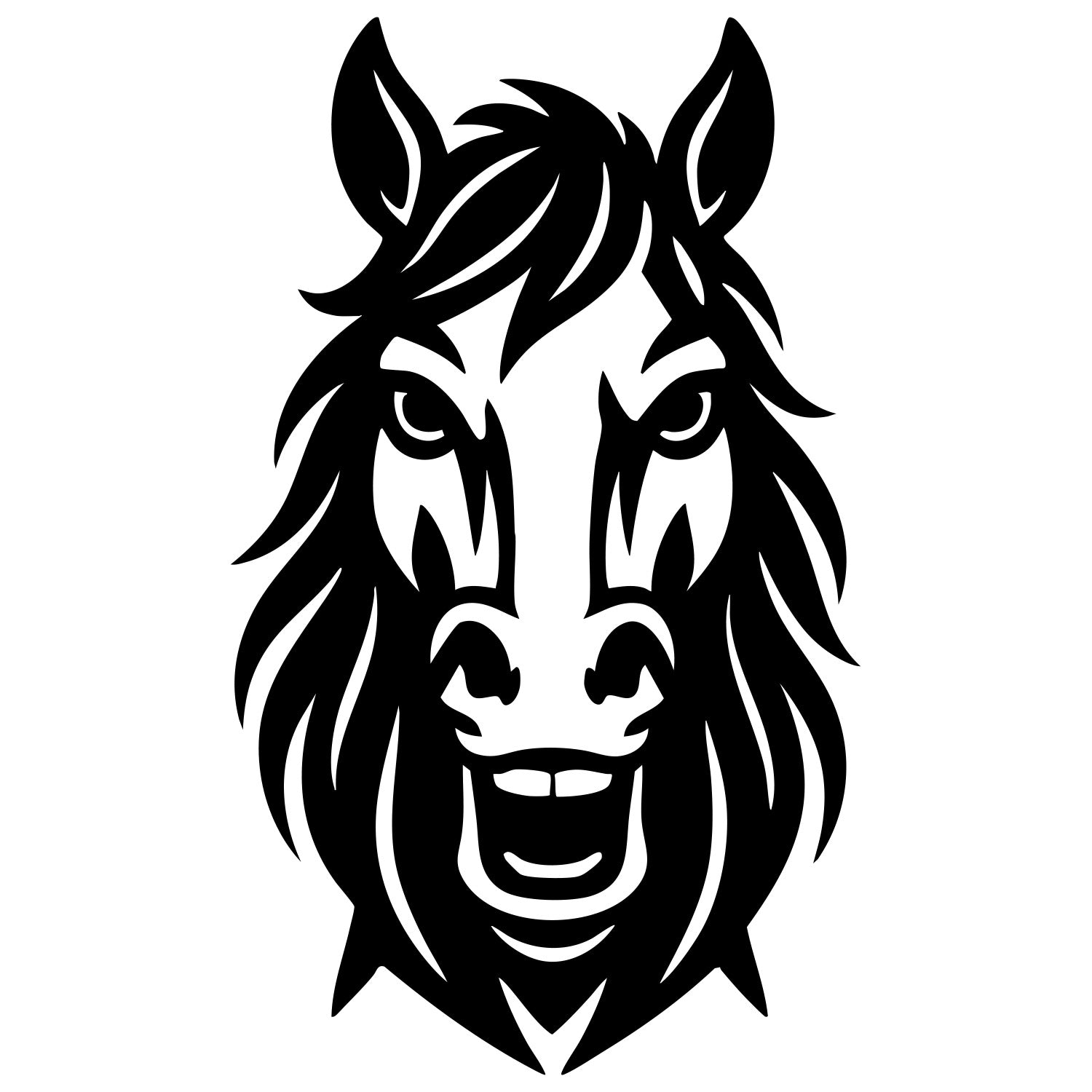 Horse Head DXF File – CNC Cutting Design | AFHORSE93